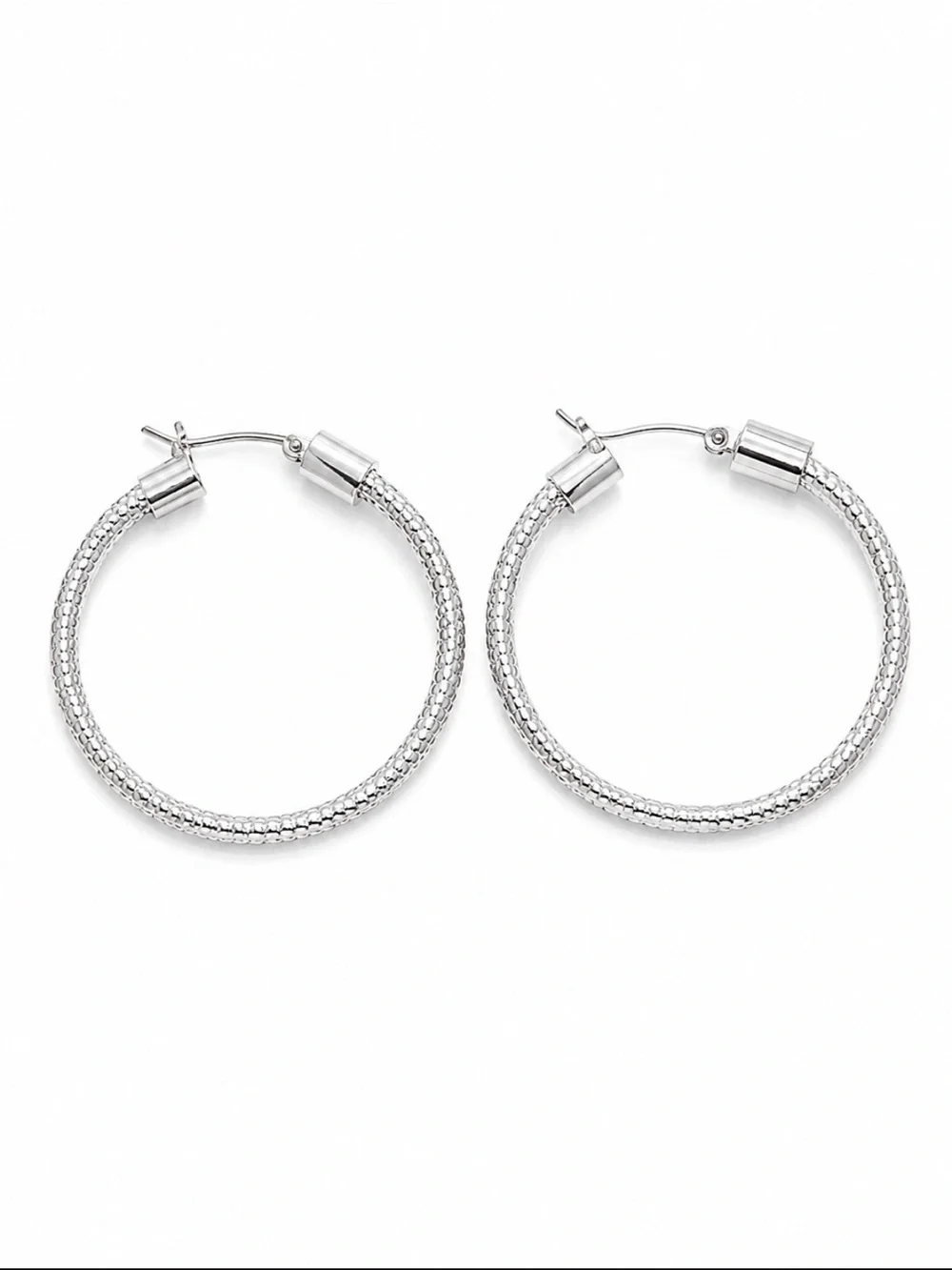 Napier Silver Tone Textured Multi Strand Hoop Earrings Large Statement NEW